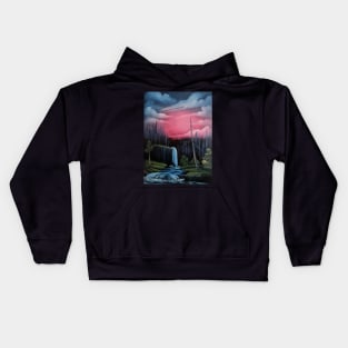 Black Waterfall Kids Hoodie